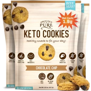 Mini Bite Size Keto Cookie Low Carb, Gluten Free Cookies (3 Pack)