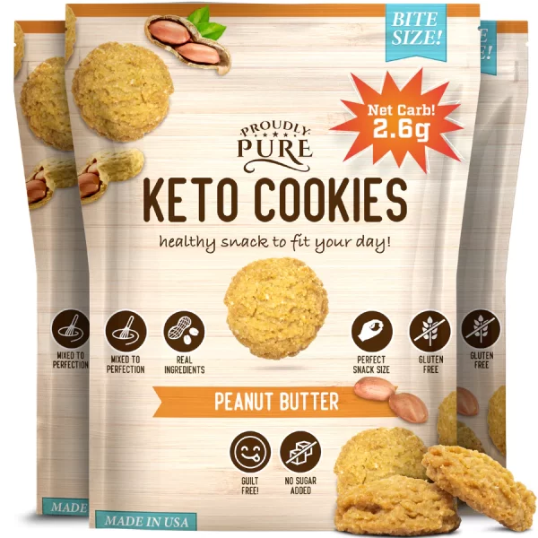 Mini Bite Size Keto Cookie Low Carb, Gluten Free Cookies (3 Pack)
